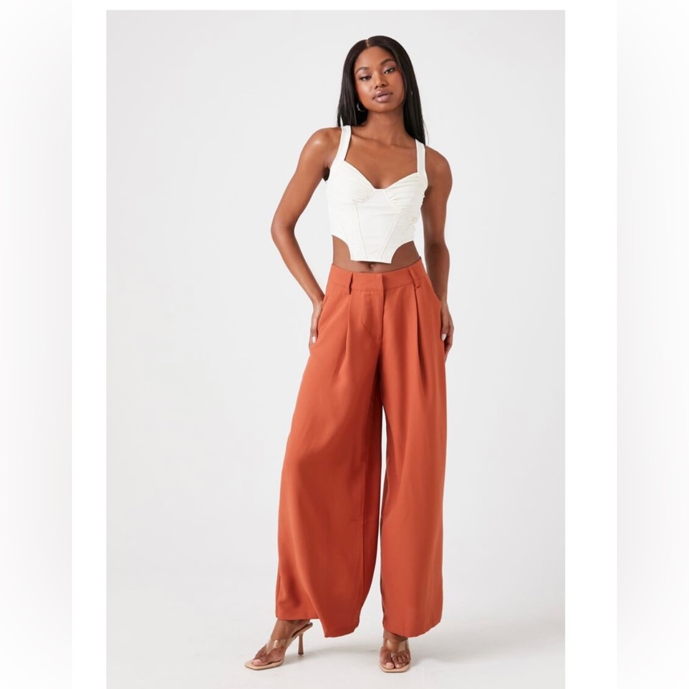 Crepe Wide-Leg Trousers
